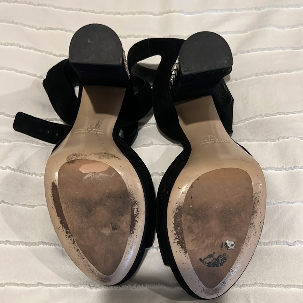 Miu Miu Black Suede Platform Shoes With 5 1/2 “Cr… - image 5